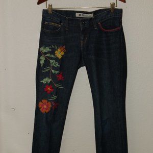 Gap Low Rise Flare Embroidered Jeans